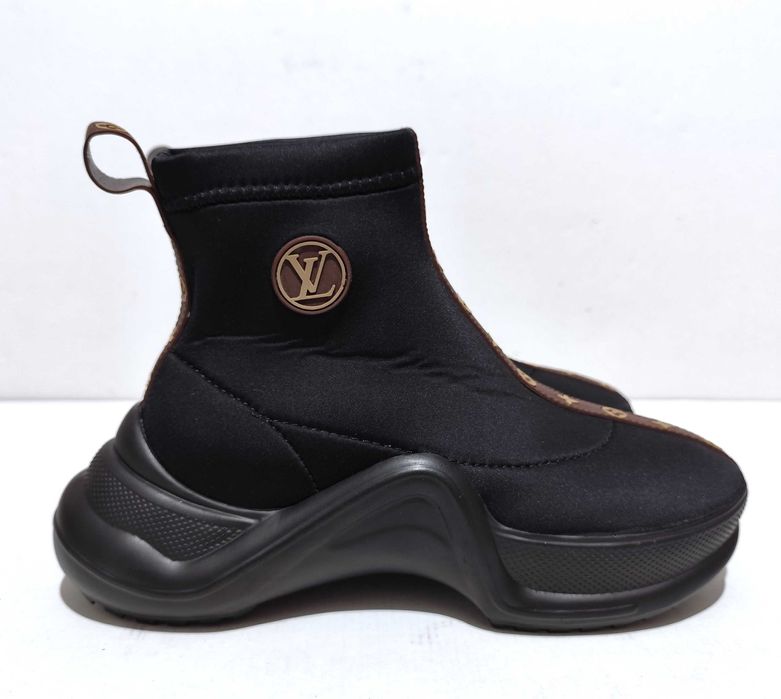 Botki Sneakersy Sportowe Czarne W Stylu LV |R. 39