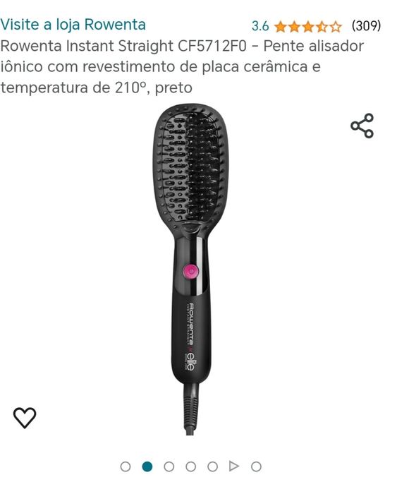 Rowenta Instant Straight CF5712F0 - Pente alisador