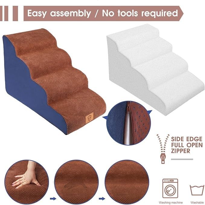 Escada rampa de 4 degraus para cães