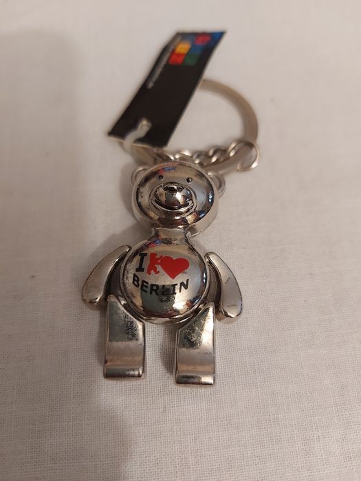Porta-chaves I love Berlin urso em Metal.