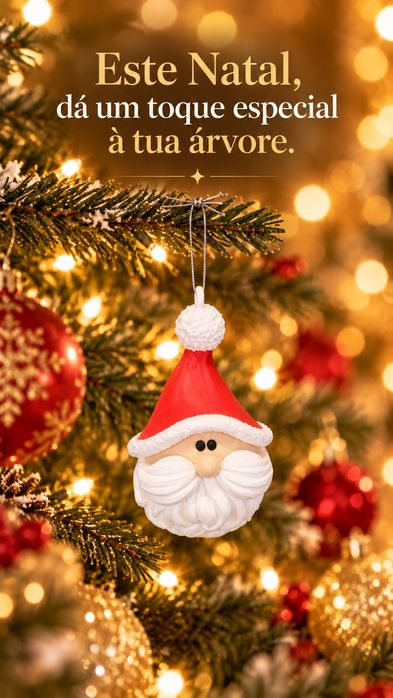 Enfeites Pai Natal para Árvore – Pack 6