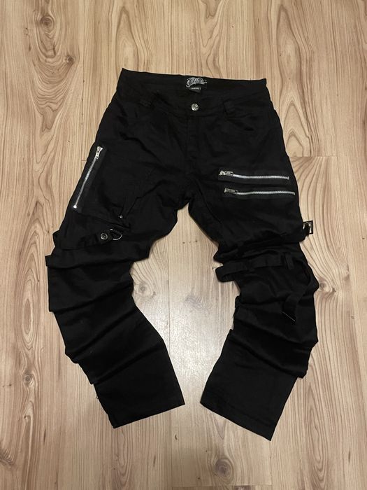 Spodnie vixxsin S 30-34 EMP emo czarne rurki skinny