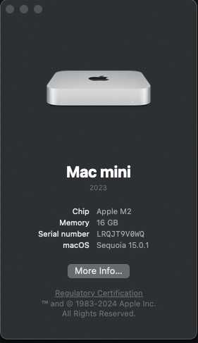 Mac Mini M2 (2023) – 16GB RAM / 256GB SSD – Stan Idealny – Zero