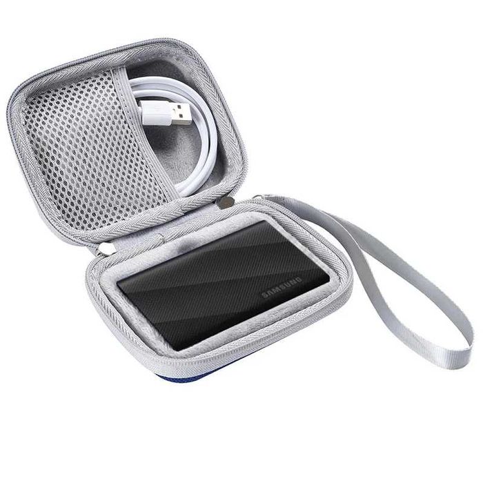 pokrowiec / etui do dysków SSD Samsung T9 Shield niebieski