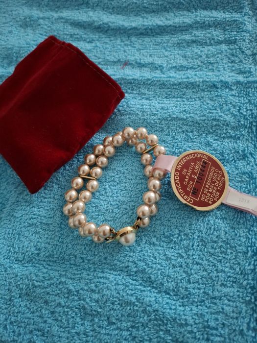 Pulseira de pérolas Majorca nova com etiqueta