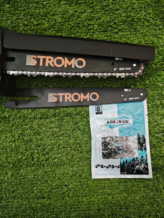 Аккумуляторная пилка Stromo 1 AКБ или 2 АКБ и 2 шины + 2 цепки