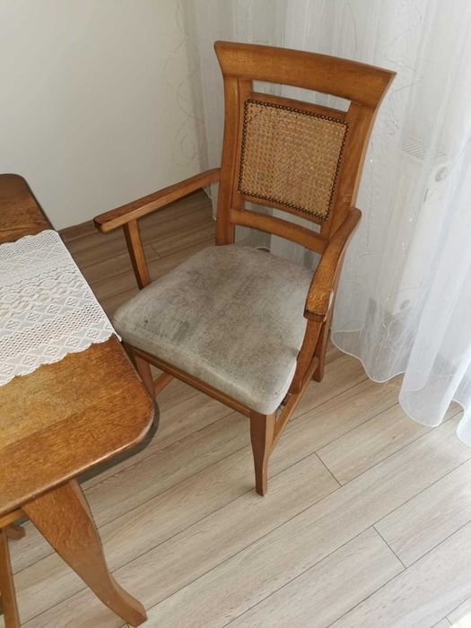 Stół dębowy + 6 krzeseł