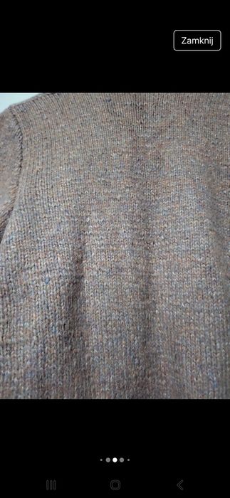 Vintage sweter robiony na drutach