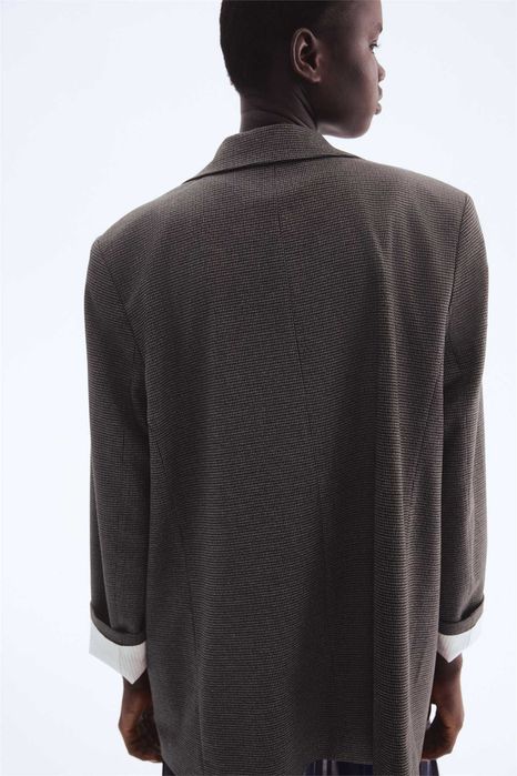 Marynarka M nowa kolekcja szara pepitka wiskoza PROMOCJA żakiet