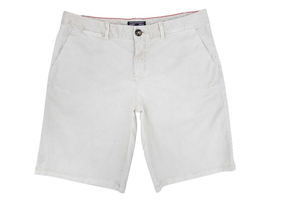 B56 krótkie spodenki damskie szorty Tommy Hilfiger beż bermudy M 38