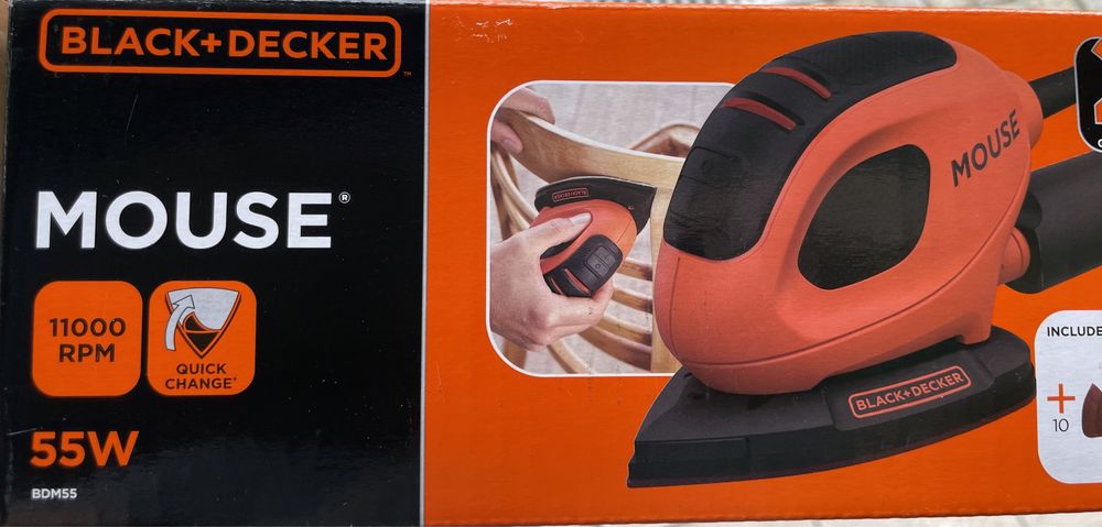Szlifierka oscylacyjna Black&Decker sieciowe 55 W 230 V