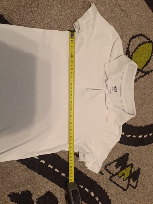 H&M Koszulka polo biała chłopieca 110/116 cm
