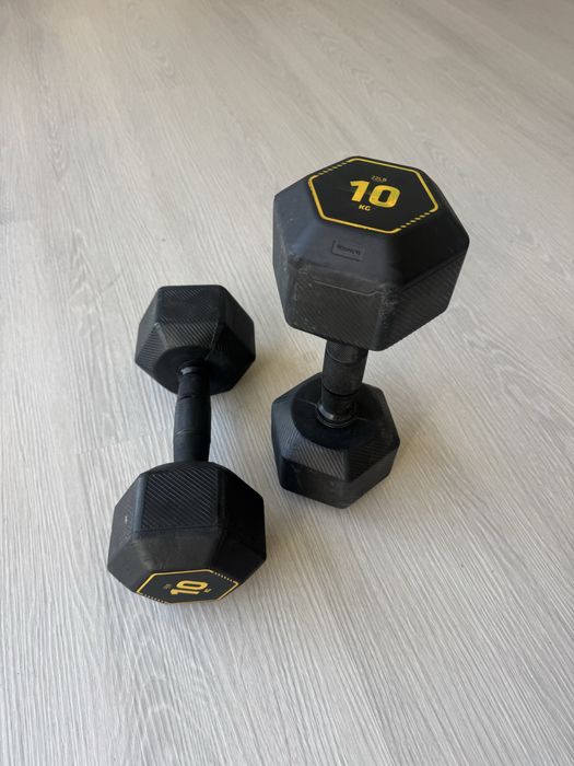 Halteres, pesos de musculação de 10kg x2