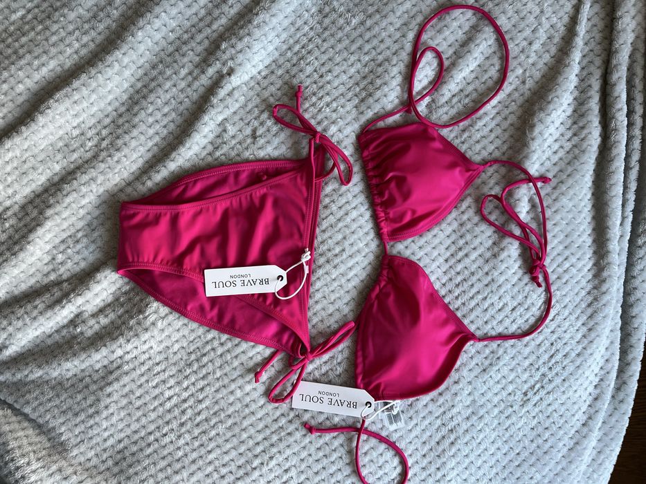Rożowy stanik bikini ASOS komplet nowy , rozmiar L