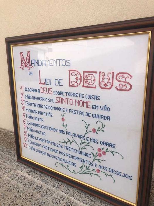 Quadro Manual Ponto de Cruz