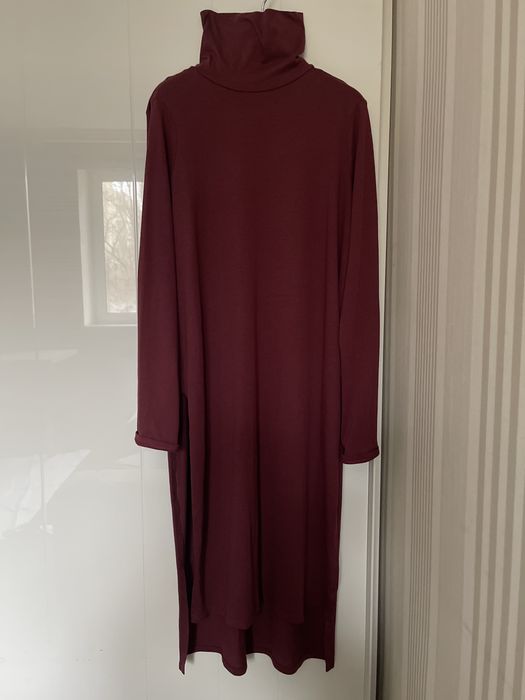 Тонкое трикотажное платье гольф Zara L (туника водолазка)