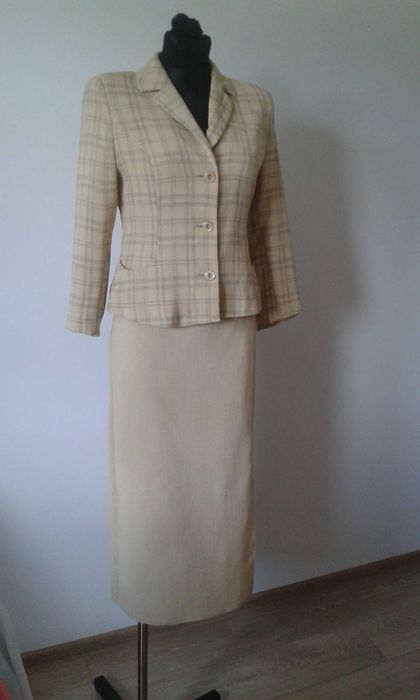 M/L 38/40 Marynarka spódnica komplet damski Żakiet Garnitur