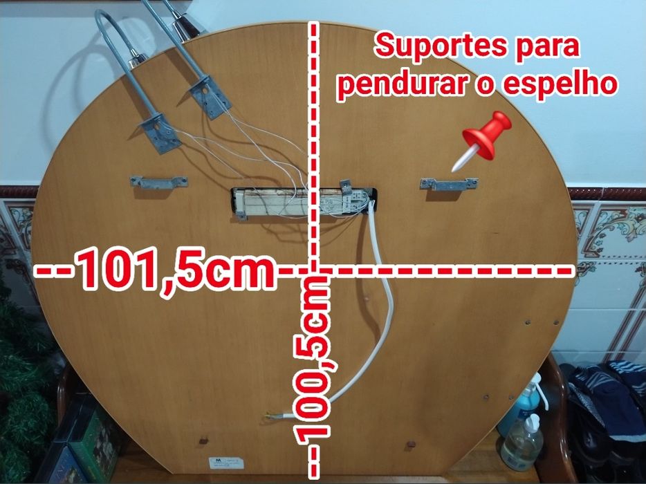 Espelho de casa de banho WC duas prateleiras casa quarto apartamento.