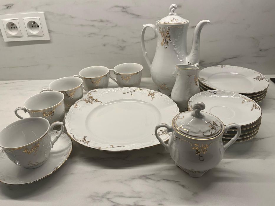 Zestaw kawowy porcelany z Ćmielowa