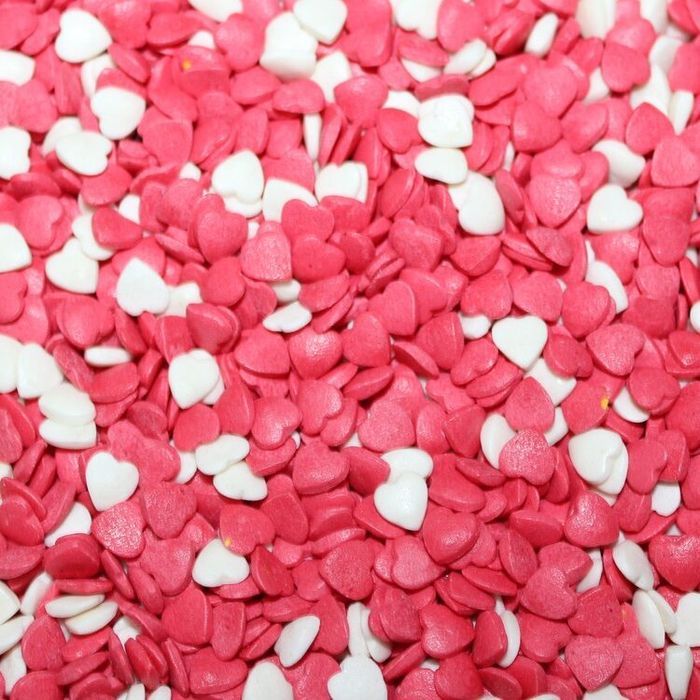 Posypka Cukrowa  Serca Mini Biało-Czerwone 50G