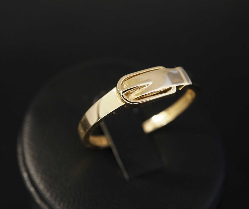 Złoto 585 - złoty pierścionek pasek Rozmiar 22