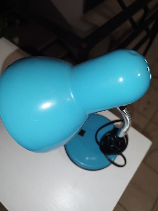 Candeeiro de secretária em azul turquesa