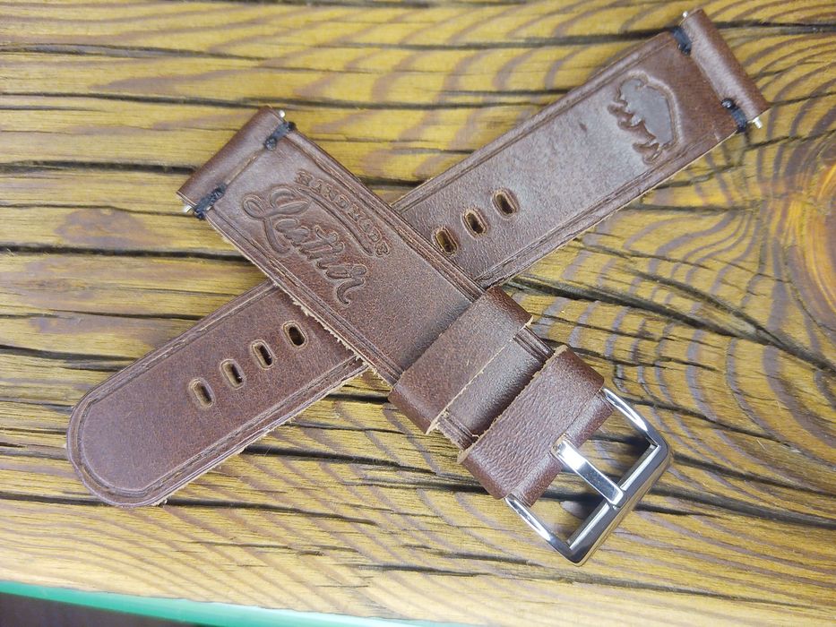 Skórzany pasek zegarka handmade