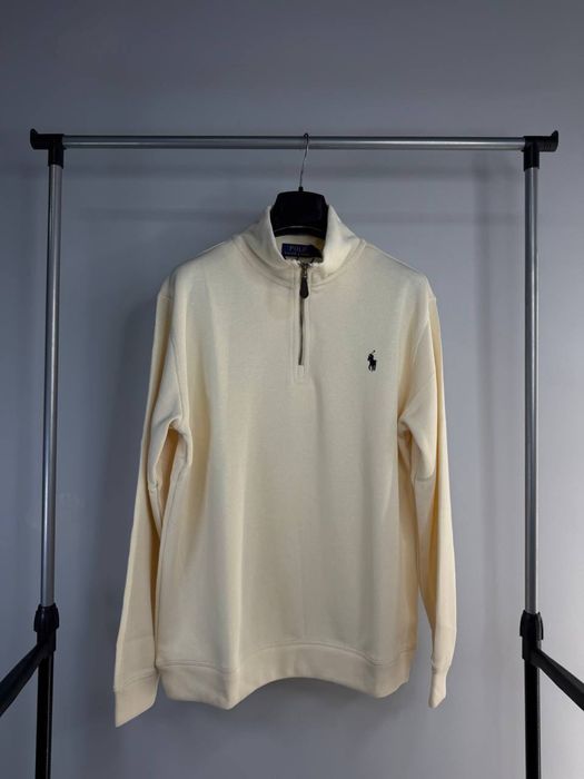 1/3 zip поло ральф лаурен / чоловіча кофта светр на замку ральф чорний