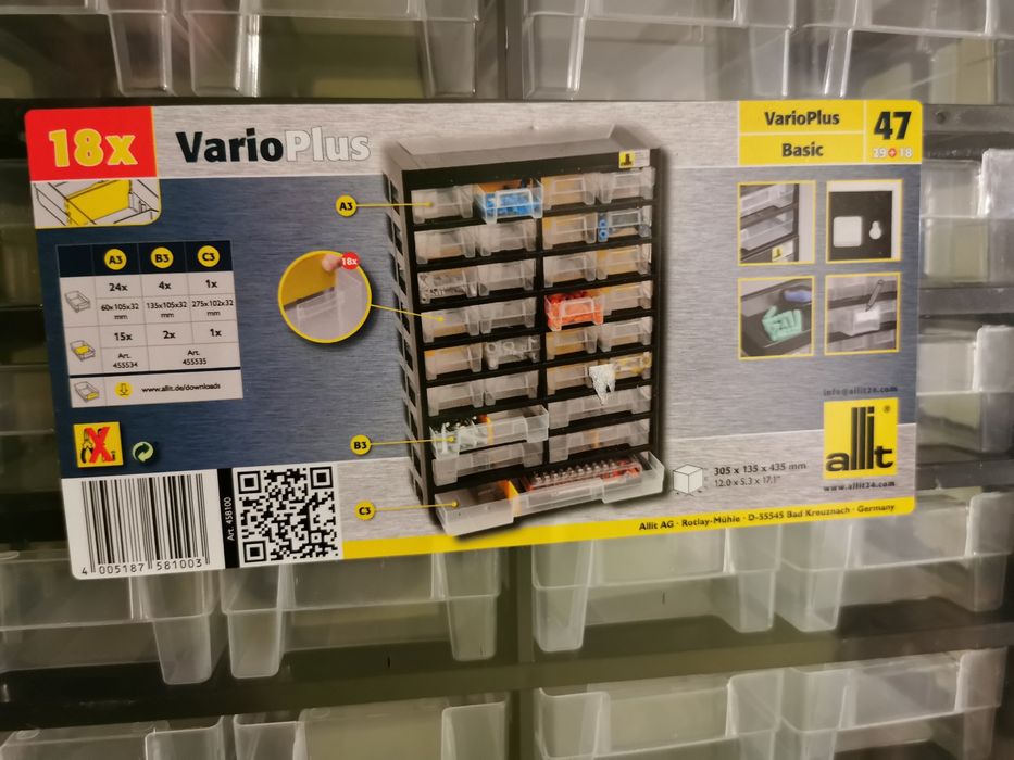 Regalik szufladkowy, organizer, allit Vario Plus Basic