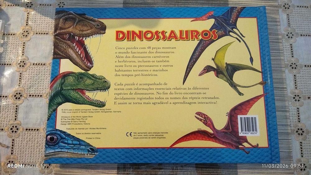 Livro Puzzle - Dinossauros
