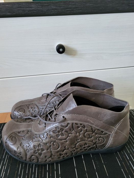 Skórzane zdrowotne botki damskie Helvesco  r.41 skóra naturalna