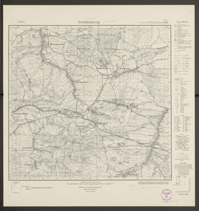 (Meßtischblatt) 1890 -1945  Reprint wszystkie arkusze map 1:25000.