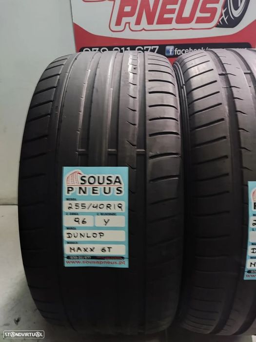 2 pneus semi novos 255-40r19 dunlop - oferta da entrega