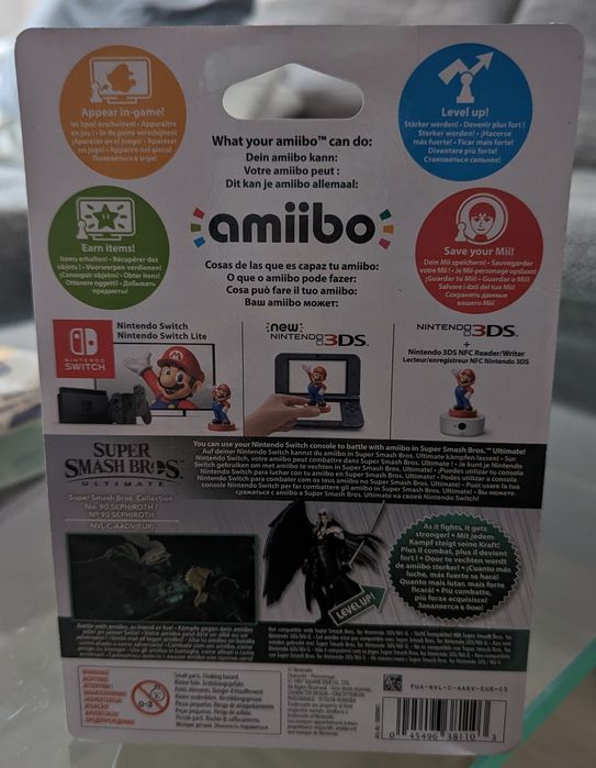 Amiibo Sephiroth #90 novo e selado - Final Fantasy VII