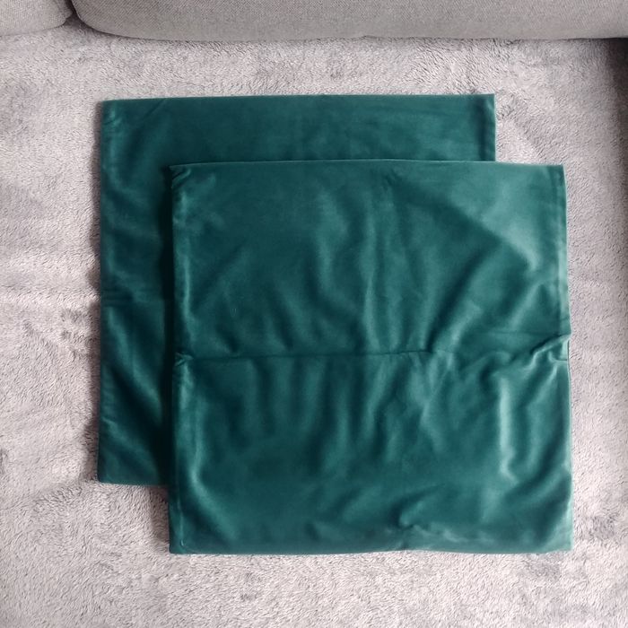 4 poszewki aksamitne 40x40 turkus morska zieleń