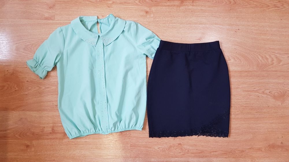 Комплект: блузка блуза кофта кофточка рубашка сорочка и юбочка юбка