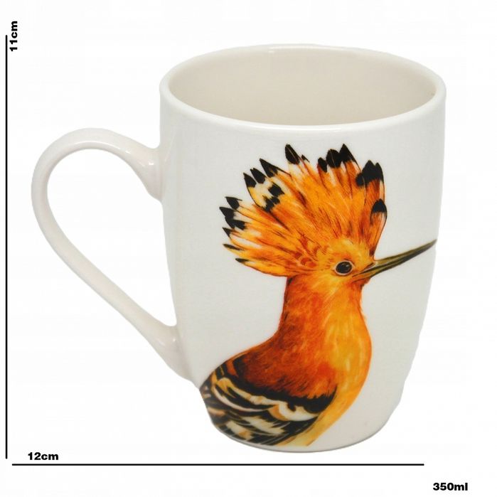 efektowny kubek biała kostna porcelana ptak - dudek - queen isabell 35