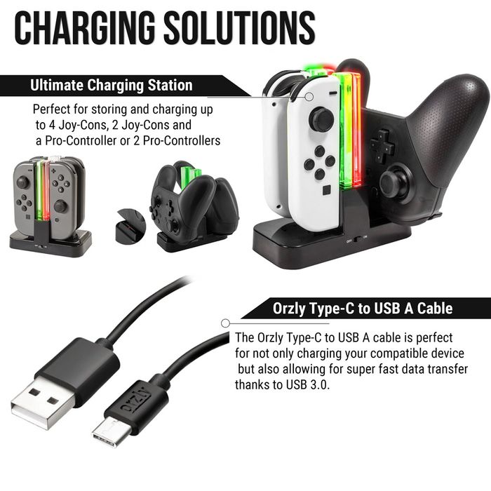 Orzly ultimate geek pack do nintendo switch oled pakiet akcesoriów