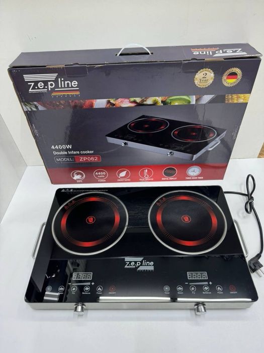 Электрическая Инфракрасная Двухкомфорочная Плита Zepline 062 4400WATT