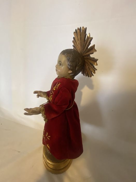 Menino Jesus de Roca em madeira