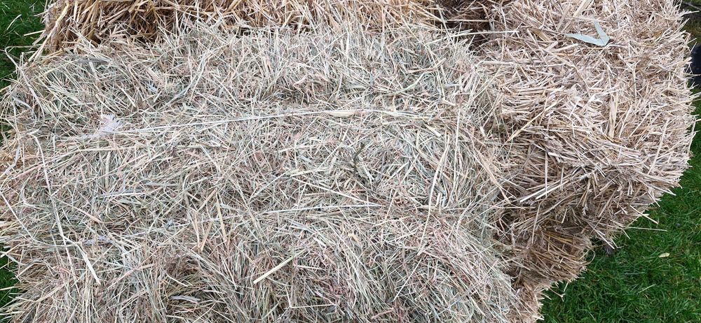 Siano i słoma składowane pod dachem