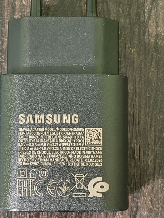 Швидкісна зарядка  Samsung 25W.PDБлок + Кабель 1метра.EP-TA800