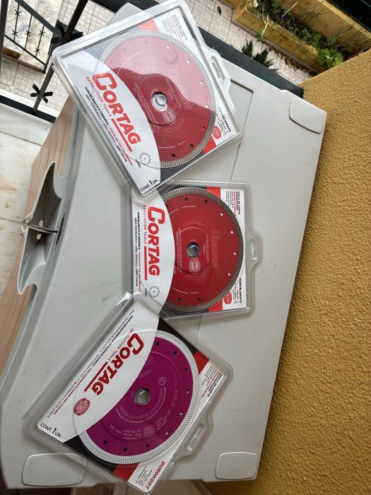 3 discos de diamante de 200mm para maquinas de corte a agua novos