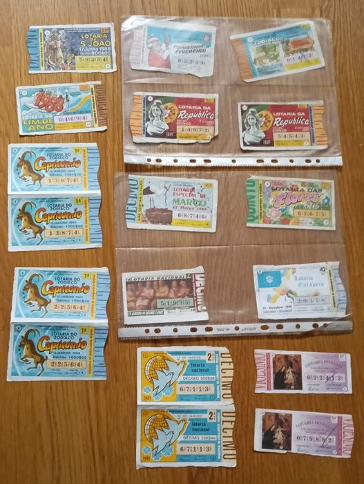 Lote de lotarias/ cautelas vintage