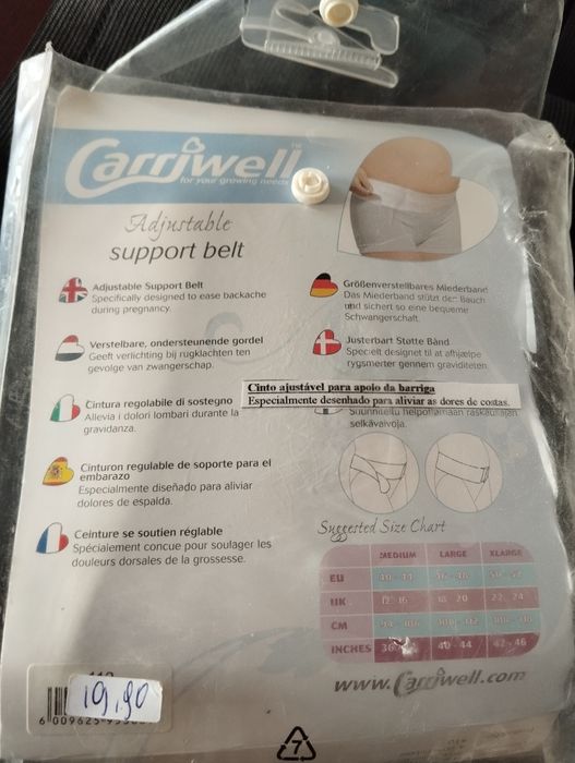 Cinto ajustável para apoio barriga