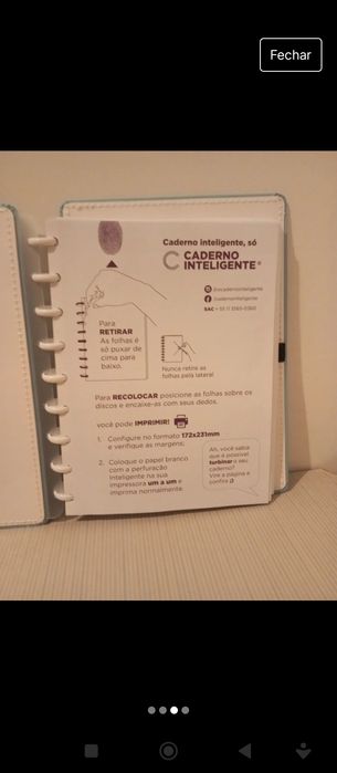 Caderno inteligente médio nunca utilizado