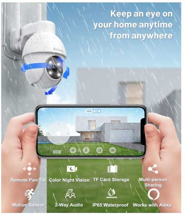 Zewnętrzna, obrotowa kamera GALAYOU Y4 Wifi 2K HD 1080P