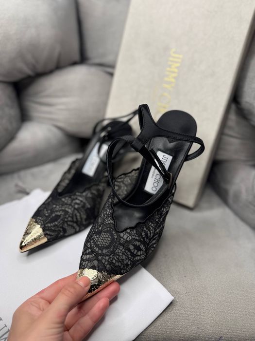 Туфлі Jimmy Choo Кружевные туфли. Босоножки Лодочки