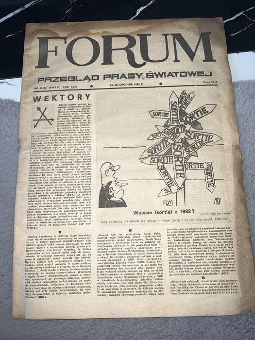 Gazeta FORUM 23-30 grudnia 1982 - kolekcja gazet PRL