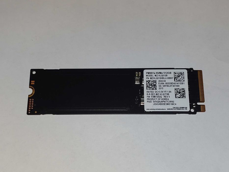 SSD Накопичувач Samsung PM991a 512GB M.2 2280 NVMe (MZVLQ512HBLU-00B07) 96%
